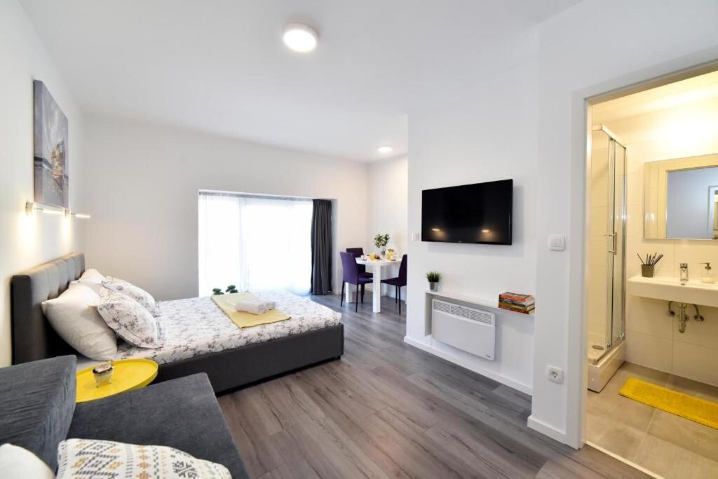 At queens apartment interior in central Zagreb